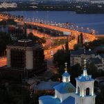 Тихвенно-Онуфриевский храм и Чернавский мост в Воронеже